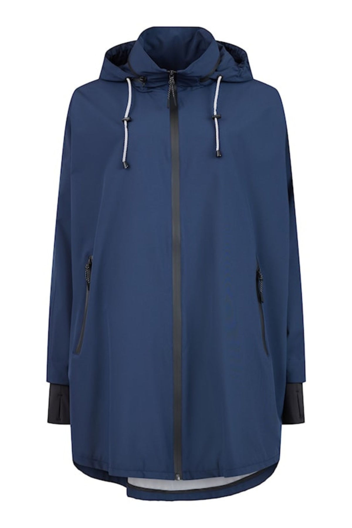 Navy front view of Normann Rain Jacket - Style 1094