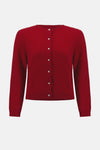 Off model view of Joseph Ribkoff Cashmere Button-Front Cardigan - Style 254951-DC in deep cherry
