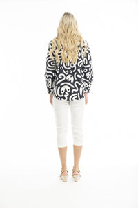 Back view of Orientique Poplin Blouse - Style 42123