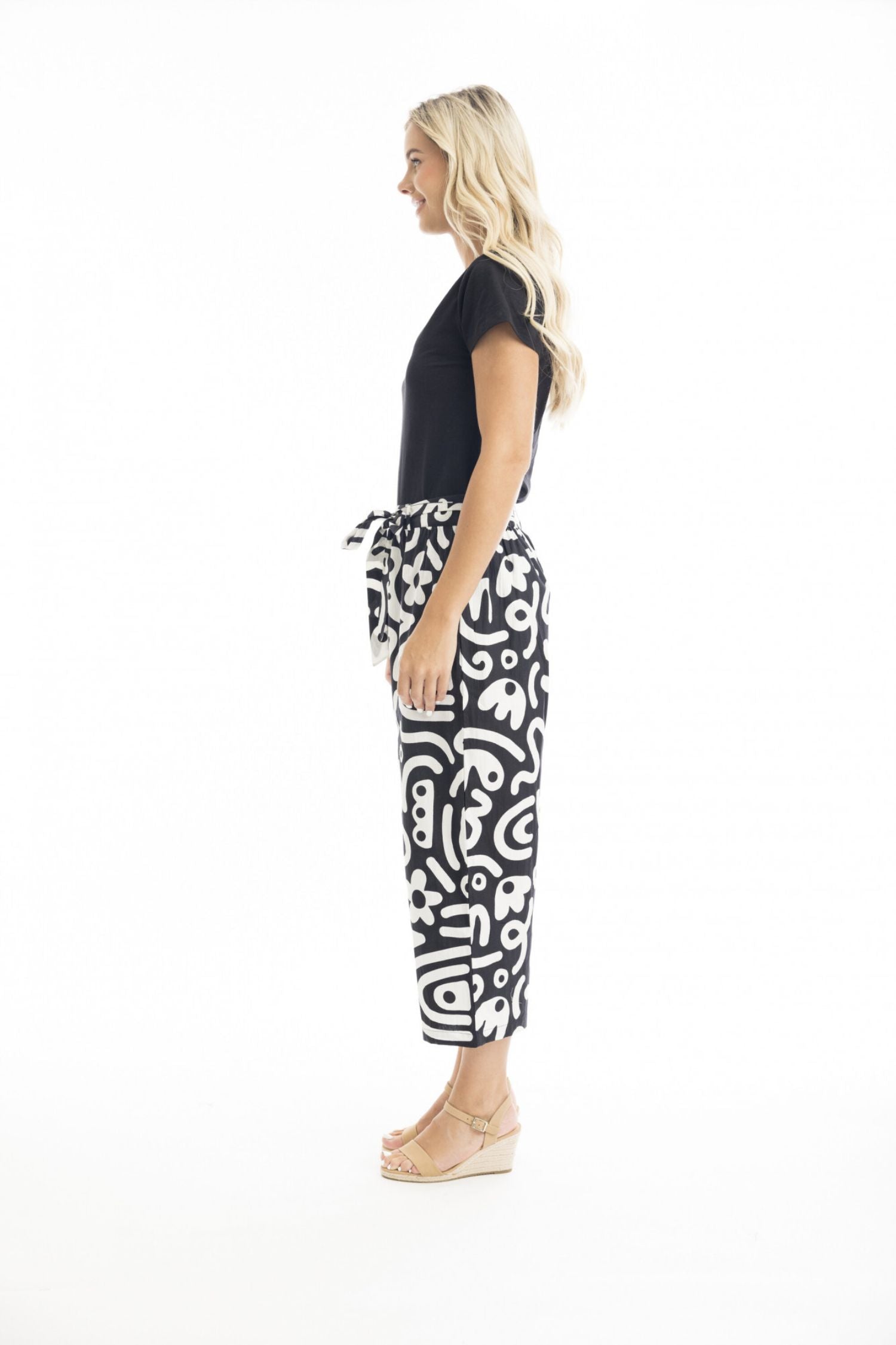 Side view of Orientique Poplin Pant - Style 4634
