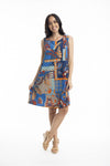 Front view of Orientique Reversible Shift Dress - Style 30009