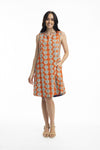 Front view2 of Orientique Reversible Shift Dress - Style 30009