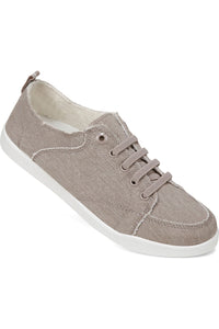 Vionic Canvas Laced Denim Sneaker - Style Pismo CNVS, beige denim, side 3