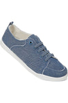 Vionic Canvas Laced Denim Sneaker - Style Pismo CNVS, denim blue, side3