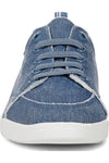 Vionic Canvas Laced Denim Sneaker - Style Pismo CNVS, denim blue, front