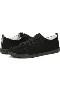 Vionic Canvas Laced Denim Sneaker - Style Pismo CNVS, black denim, pair