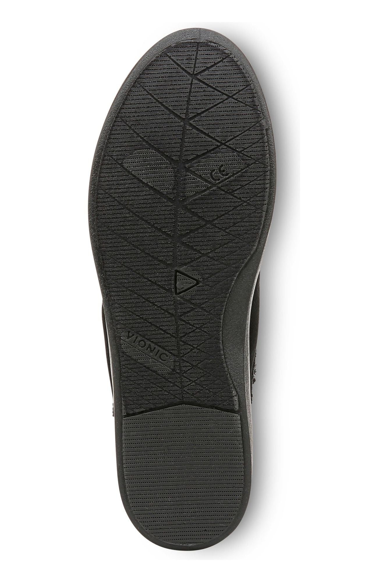 Vionic Canvas Laced Denim Sneaker - Style Pismo CNVS, black denim, bottom