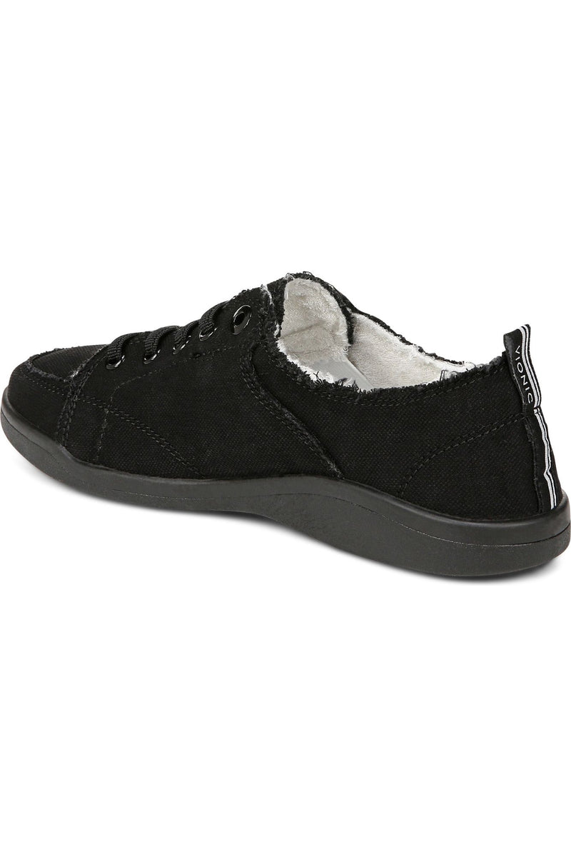 Vionic Canvas Laced Denim Sneaker - Style Pismo CNVS, black denim, side3