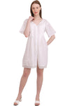 Papa 100% Cotton Button-Up Nightshirt - Style PJ4267, front
