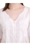 Papa 100% Cotton Button-Up Nightshirt - Style PJ4267, neckline