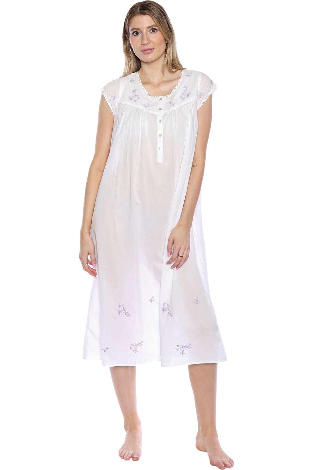 Papa 100% Cotton Long Nightgown - Style PJ4474