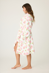 Side view of PJ Salvage Let's Get Cozy Floral Print Robe - Style RUCOR