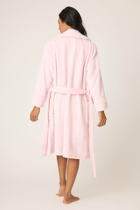 Back view of PJ Salvage Luxe Plush Robe - Style R7LPR in pink