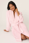 Front view2 of PJ Salvage Luxe Plush Robe - Style R7LPR in pink