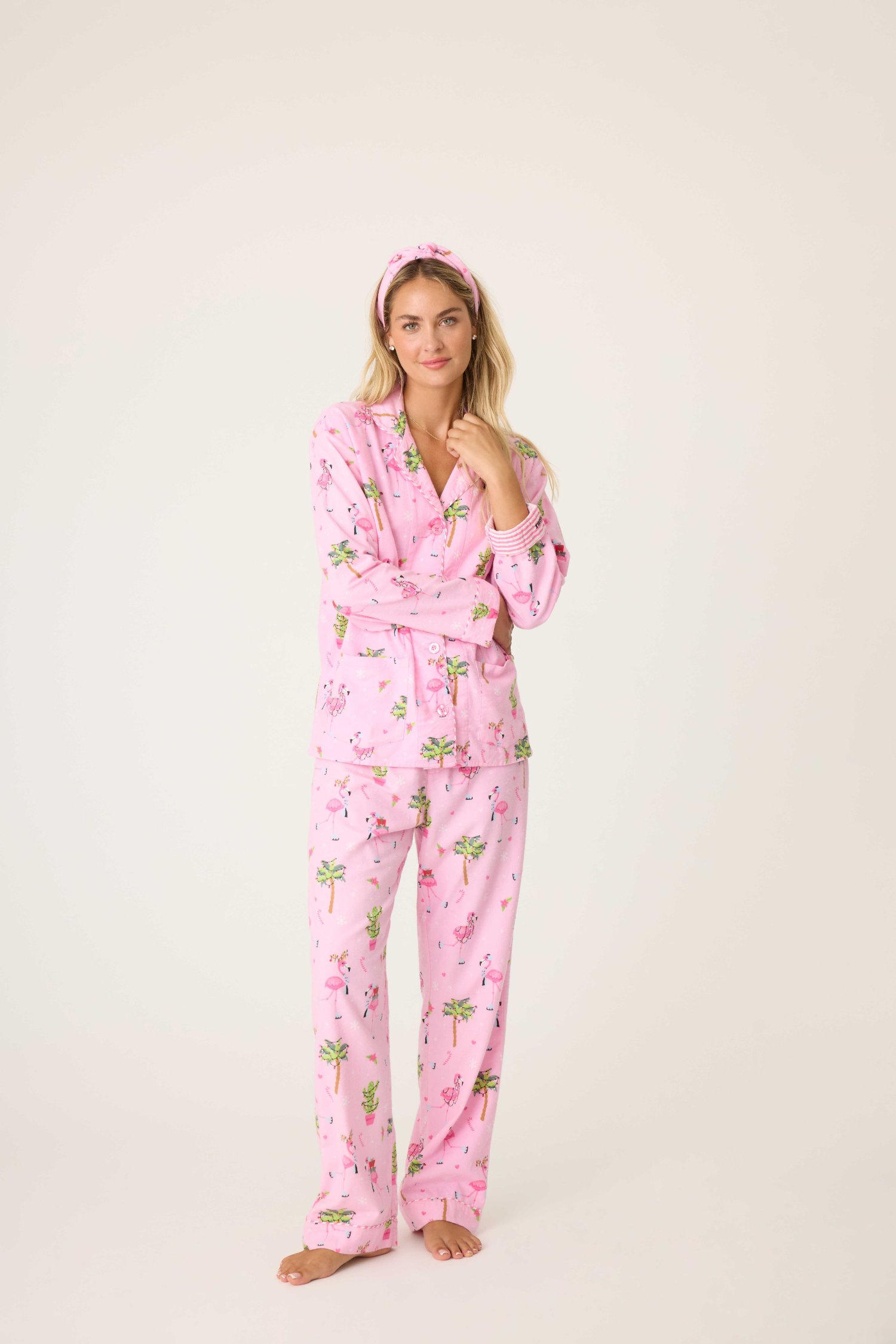 PJ Salvage Love U So Matcha Cozy Flannel PJ Set