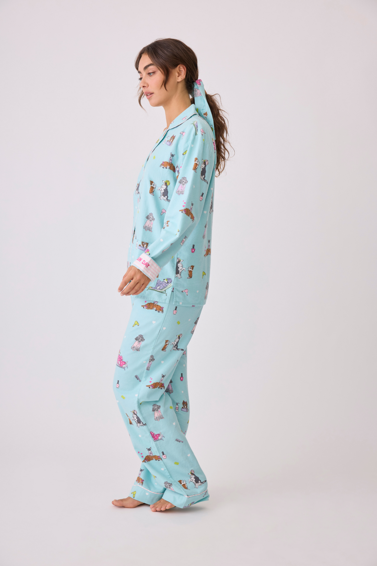 PJ Salvage PJ Set - Style RPFLPJ, mint, Spaw Day, side