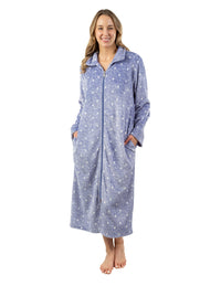 Front view of Patricia 48" Zip Robe - Style 125-C in denim