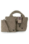 Prenelove Small Woven Handbag - Style Brandon, buff, front