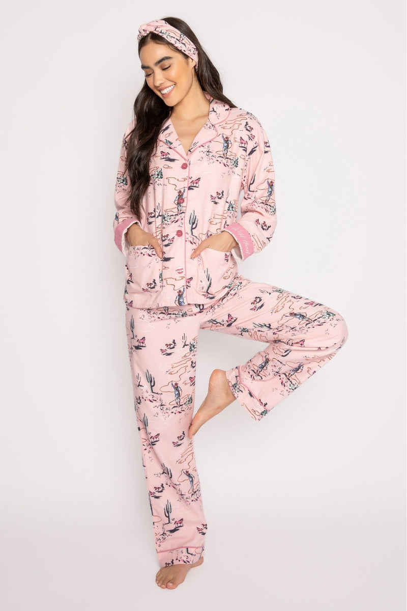 PJ Salvage PJ Set - Style RKFLPJ, front, pink mist