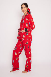 PJ Salvage PJ Set - Style RKFLPJ, side, red