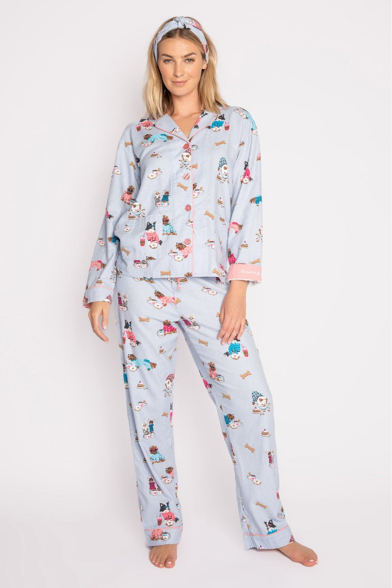 PJ Salvage PJ Set - Style RKFLPJ, sky blue, front