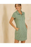 Tommy Bahama Topago Bay Half-Zip Short-Sleeve Dress - Style SW621551, side, tropical fern