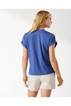 Tommy Bahama Kauai Jersey V-Neck T-Shirt - Style TW219726, dark cobalt, back