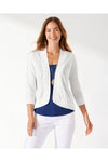 Tommy Bahama Lea Linen Open Cardigan - Style TW40689, front, white