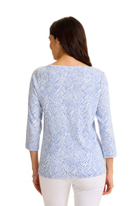 Back view of Tommy Bahama Ashby Isles Porto Fronds Bateau-Neck T-Shirt - Style SW222335