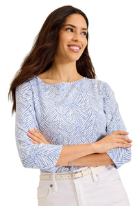 Front view3 of Tommy Bahama Ashby Isles Porto Fronds Bateau-Neck T-Shirt - Style SW222335