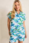 Front view2 of Tommy Bahama Coastalina Seaside Brights Camp Linen Shirt - Style SW2321473