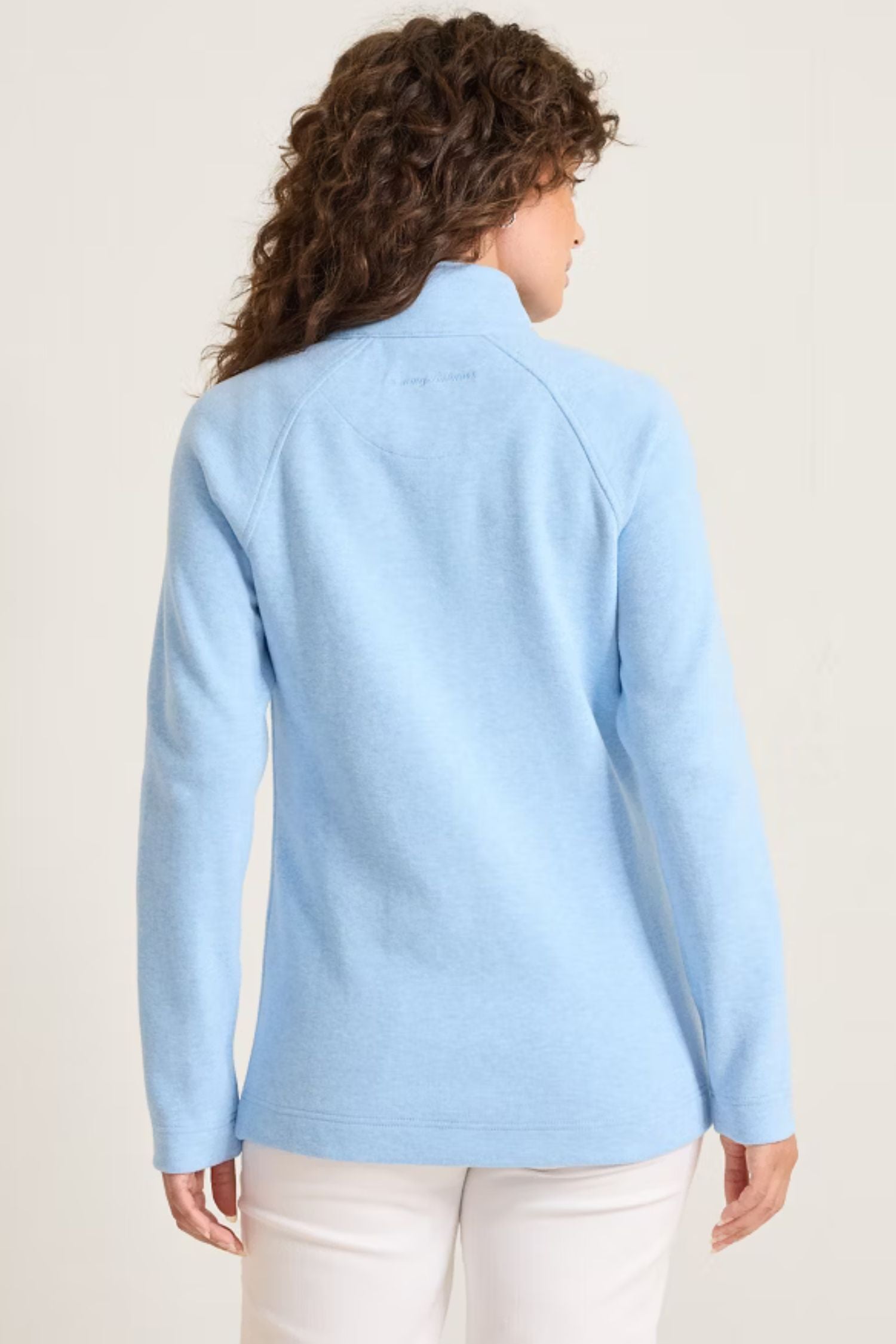 Back view of Tommy Bahama New Aruba Full-Zip Jacket - Style SW222044 in chambray blue