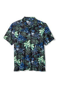 Flat lay view of Tommy Bahama Pebble Coast Canopy Floral IslandZone® Polo - Style ST227625