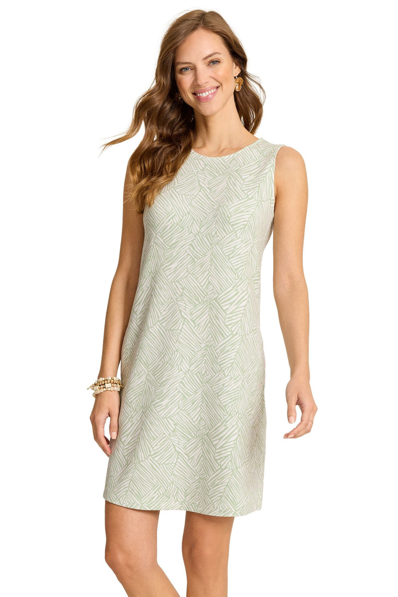 Front view of Tommy Bahama Voyage Frond Sleeveless Dress - Style SW622765