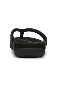 Back view of Vionic Dillon Shine Toe-Post Sandal in black