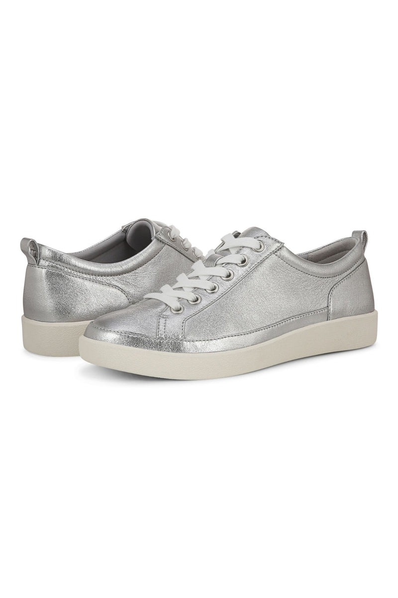 Pair view3 of Vionic Essence Lace-Up Fashion Sneaker - Style WINNY in silver