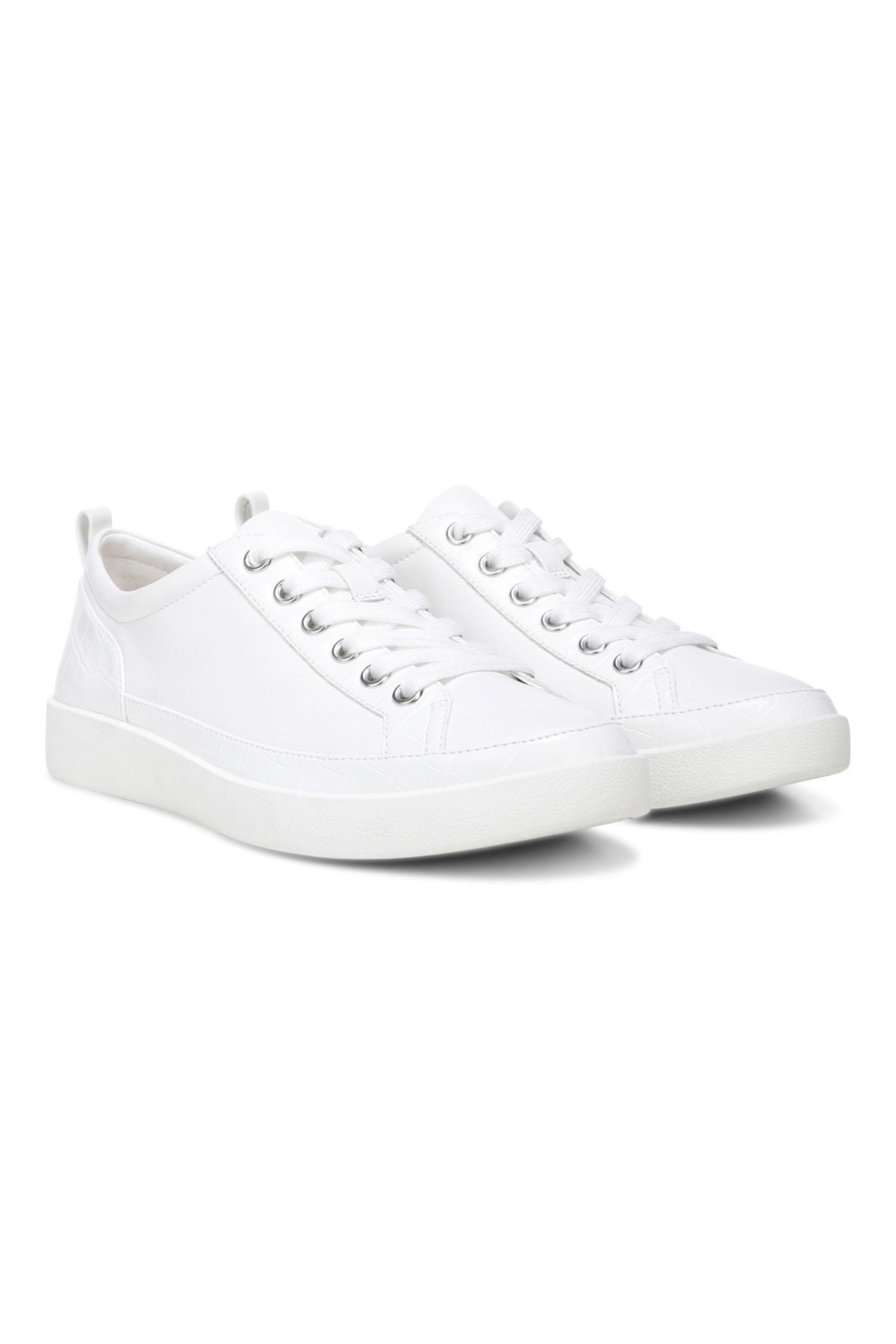 Pair view of Vionic Essence Lace-Up Fashion Sneaker - Style WINNY in white