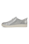 Side view of Vionic Essence Lace-Up Fashion Sneaker - Style WINNY in silver