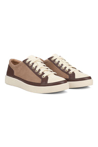 Pair view of Vionic Essence Lace-Up Fashion Sneaker - Style Winny in desert sand multi