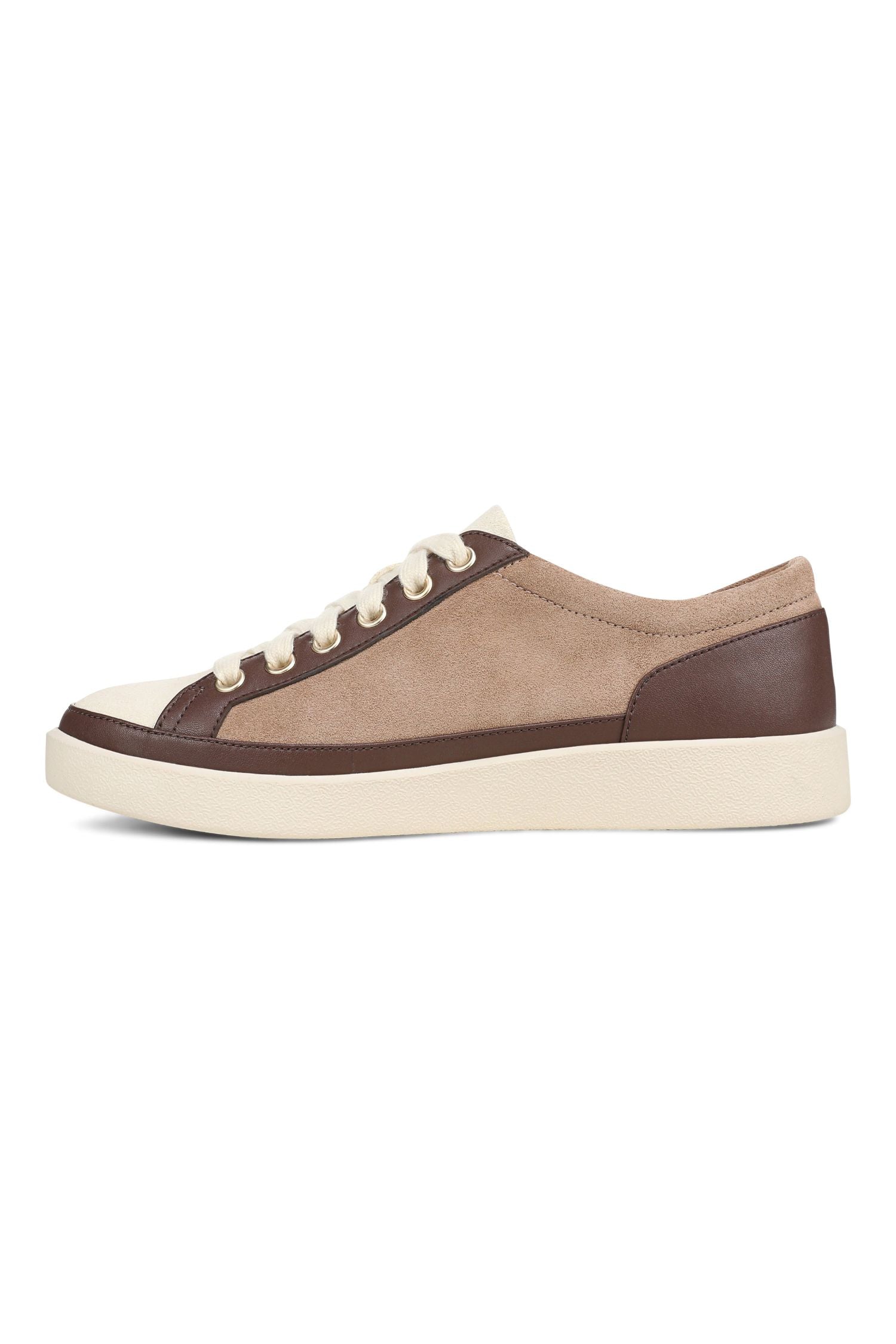 Side view2 of Vionic Essence Lace-Up Fashion Sneaker - Style Winny in desert sand multi