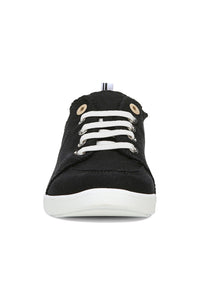 Front view of Vionic Pismo Venice Casual Sneaker in black