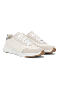 Pair view of Vionic Uptown Sneaker in ivory & silver