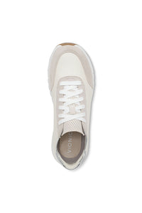 Top view of Vionic Uptown Sneaker in ivory and silver