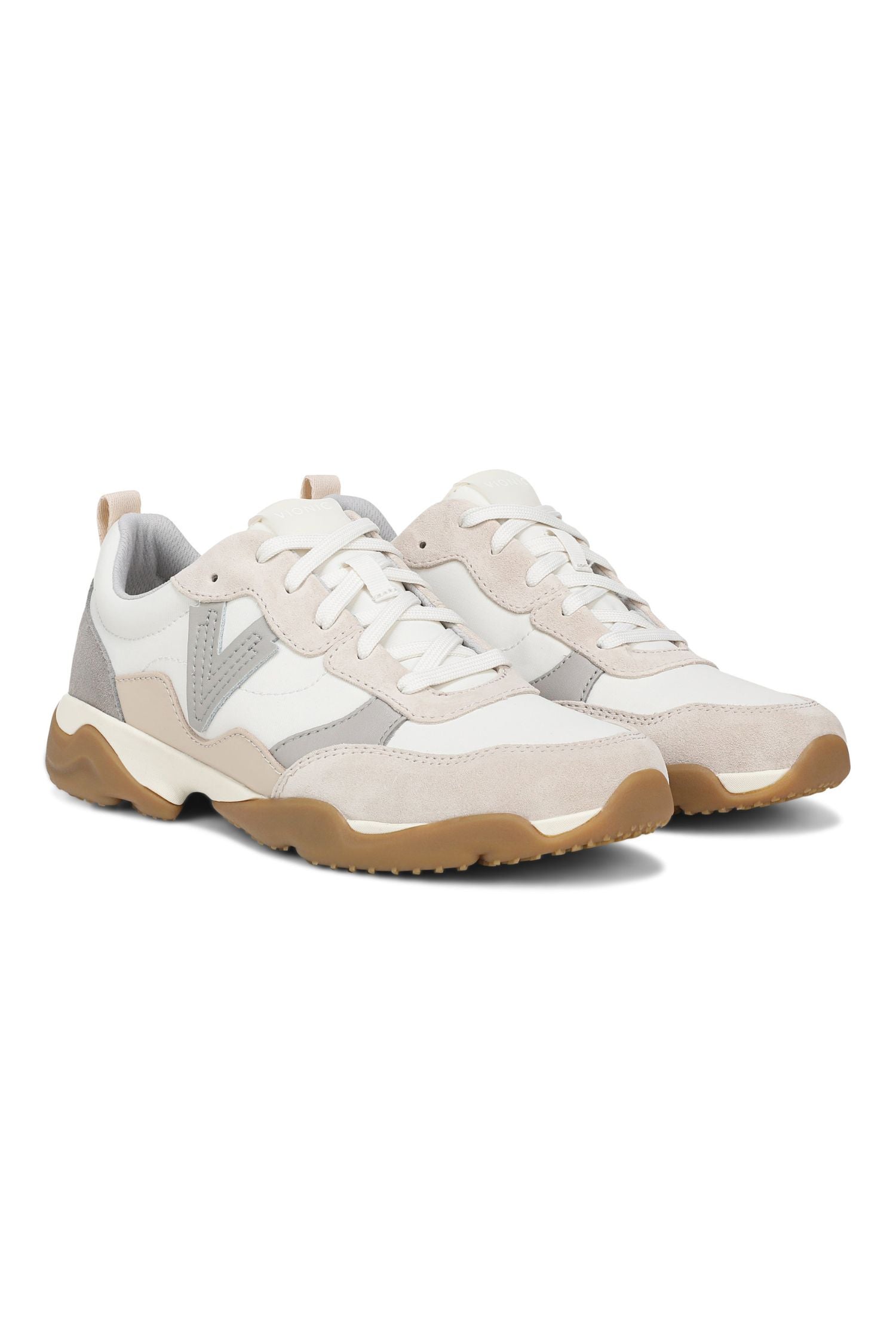 Pair view of Vionic Walk Slim Glide Sneaker in ivory