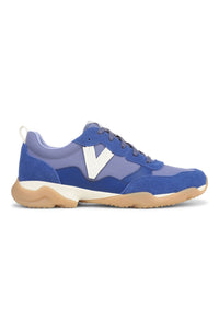 Side view of Vionic Walk Slim Glide Sneaker in blue
