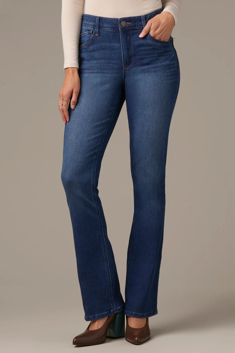 Front view of Wit & Wisdom Brittany High Rise Bootcut Jeans - Style L157X0SX in blue