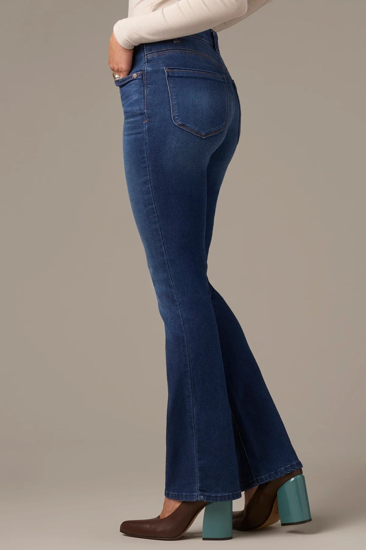 Side view of Wit & Wisdom Brittany High Rise Bootcut Jeans - Style L157X0SX