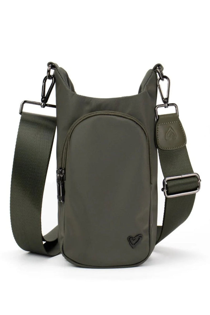 preneLOVE Crossbody Bag - Style HIPSTER H20, matte olive green