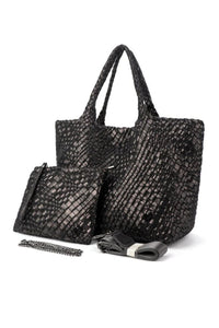 preneLOVE Large Woven Handbag - Style London, bronze