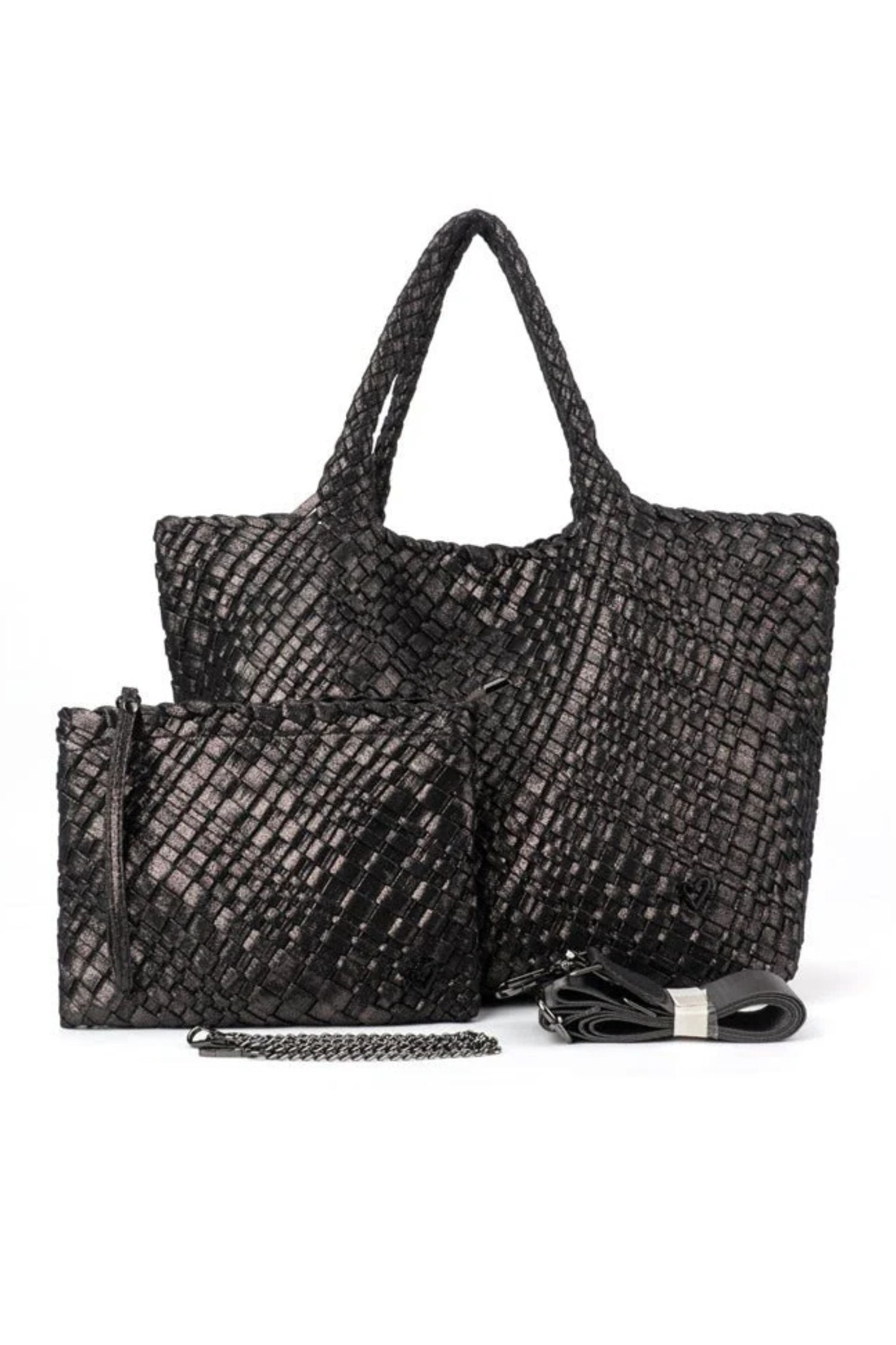 preneLOVE Large Woven Handbag - Style London, bronze2